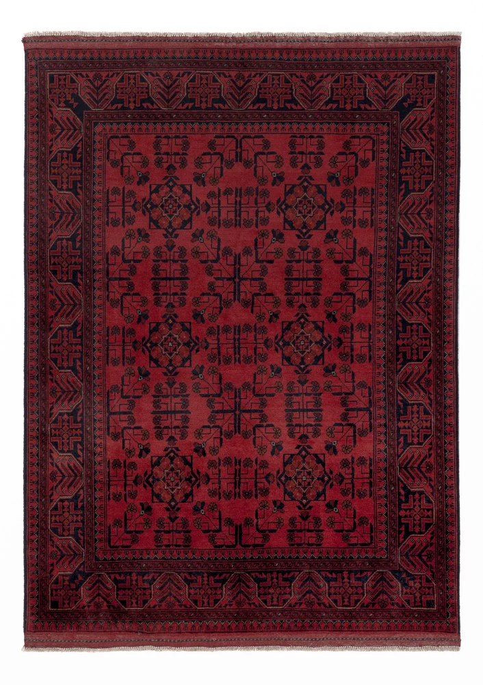 Afghanske tepper - Kunduz - 205 x 147 cm - rød
