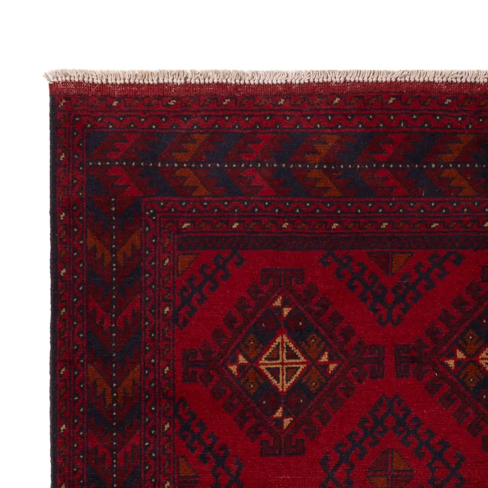 Afghanske tepper - Kunduz - 207 x 125 cm - rød