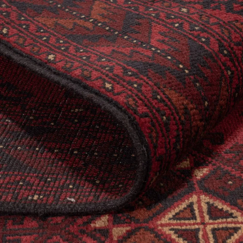 Afghanske tepper - Kunduz - 207 x 125 cm - rød