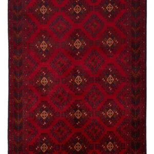 Afghanske tepper - Kunduz - 207 x 125 cm - rød