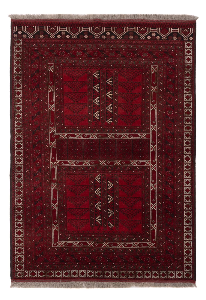 Afghanske tepper - Kunduz - 222 x 150 cm - rød