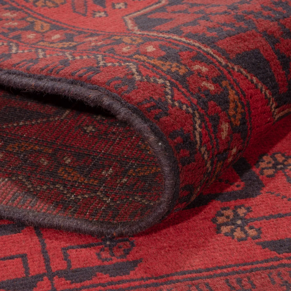 Afghanske tepper - Kunduz - 224 x 177 cm - rød