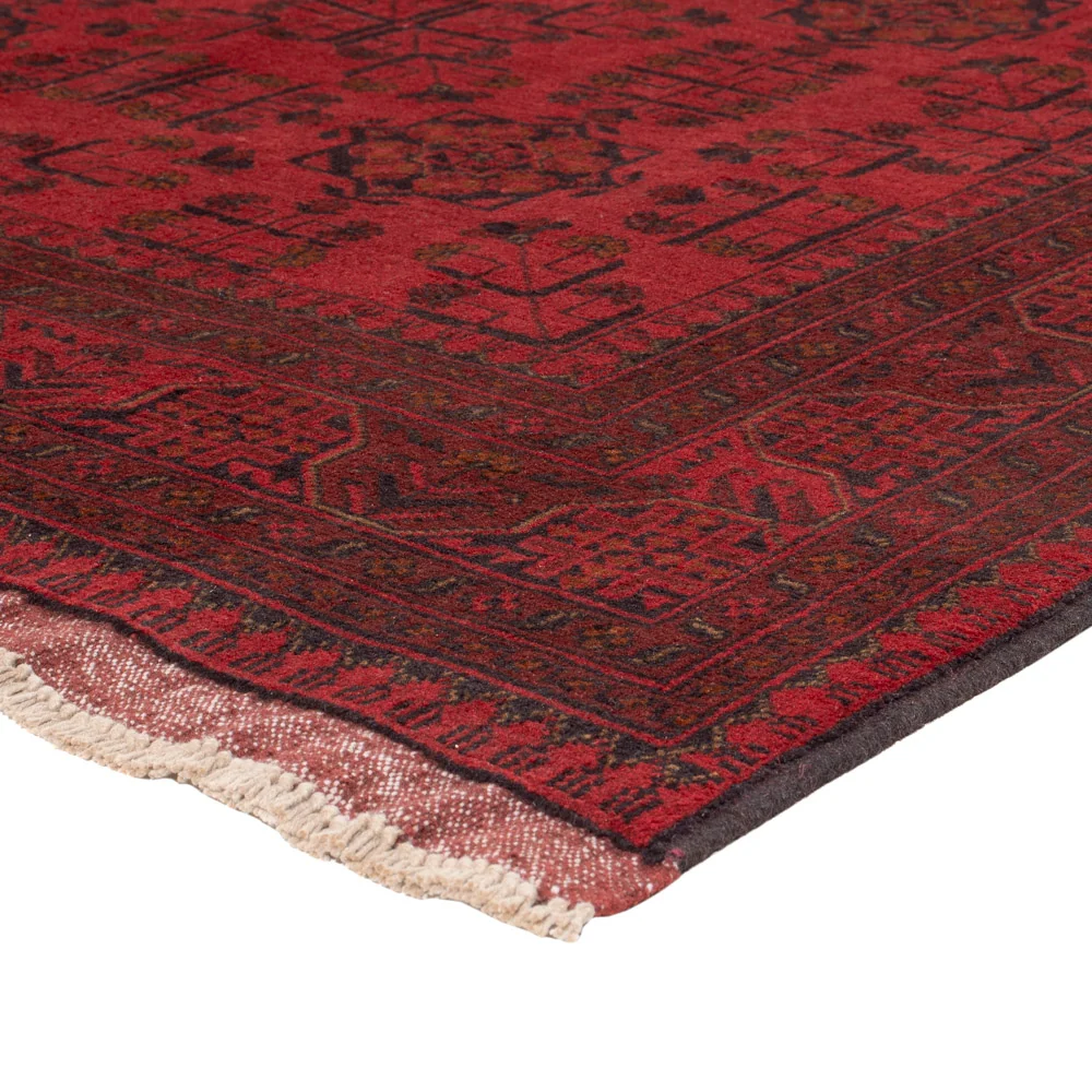 Afghanske tepper - Kunduz - 225 x 178 cm - rød