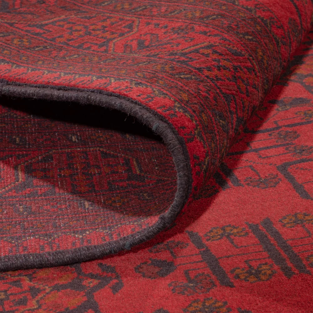 Afghanske tepper - Kunduz - 225 x 178 cm - rød