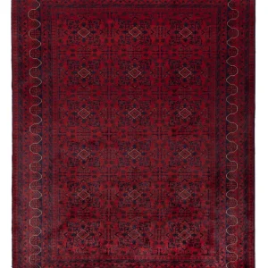 Afghanske tepper - Kunduz - 229 x 171 cm - mørk rød