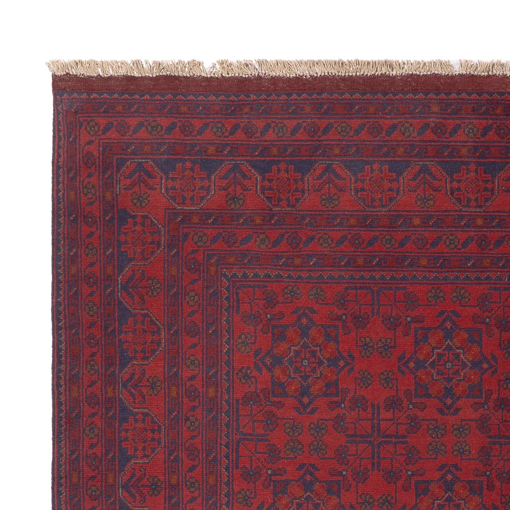 Afghanske tepper - Kunduz - 231 x 176 cm - rød
