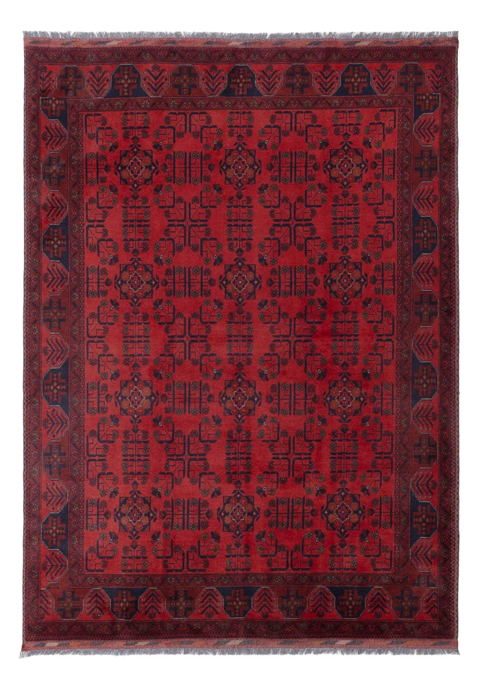 Afghanske tepper - Kunduz - 232 x 169 cm - rød