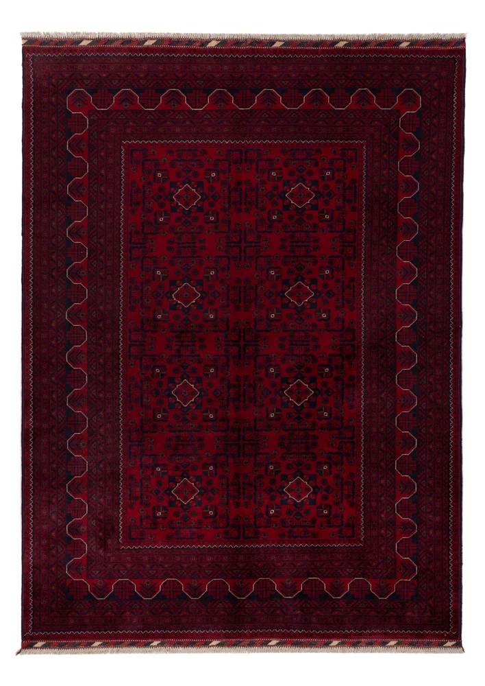 Afghanske tepper - Kunduz - 233 x 170 cm - mørk rød
