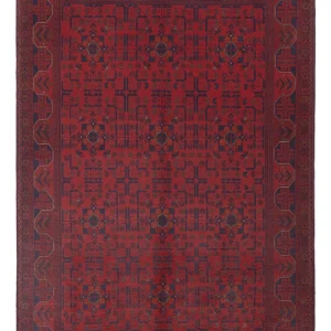 Afghanske tepper - Kunduz - 234 x 175 cm - rød