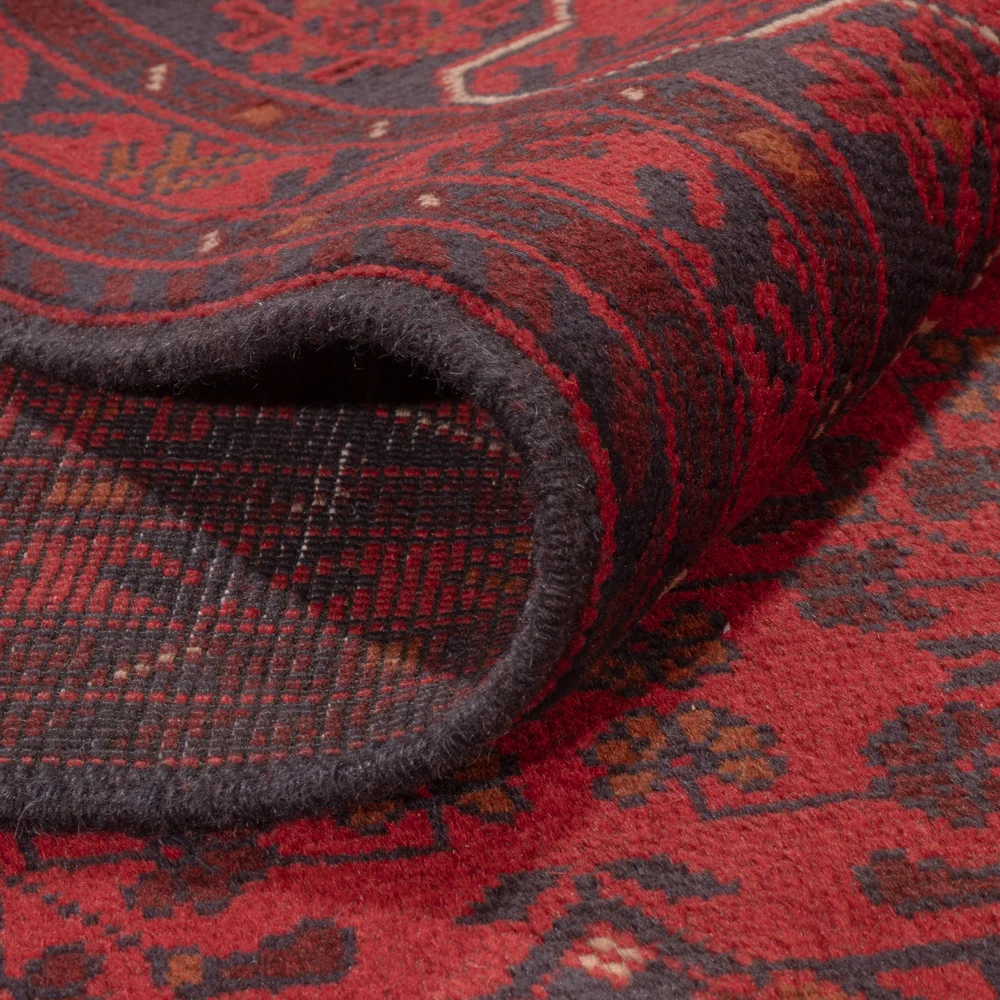 Afghanske tepper - Kunduz - 234 x 175 cm - rød