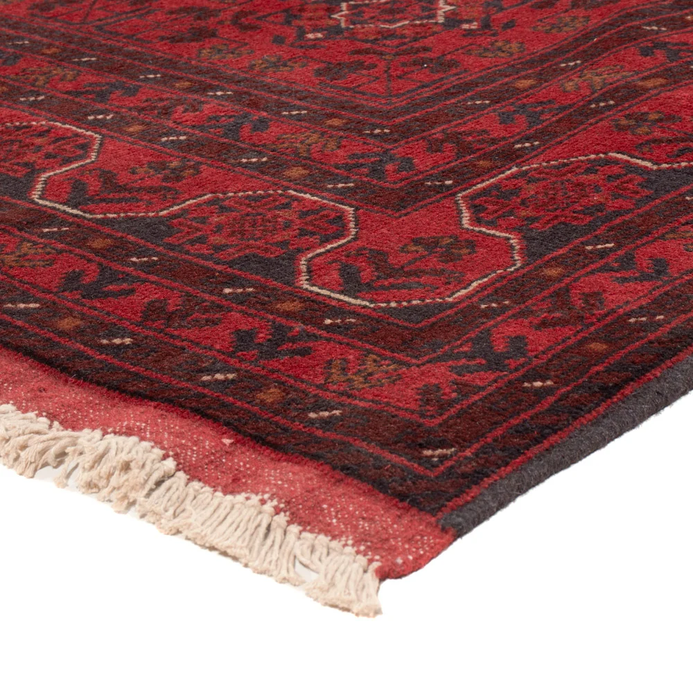Afghanske tepper - Kunduz - 234 x 175 cm - rød