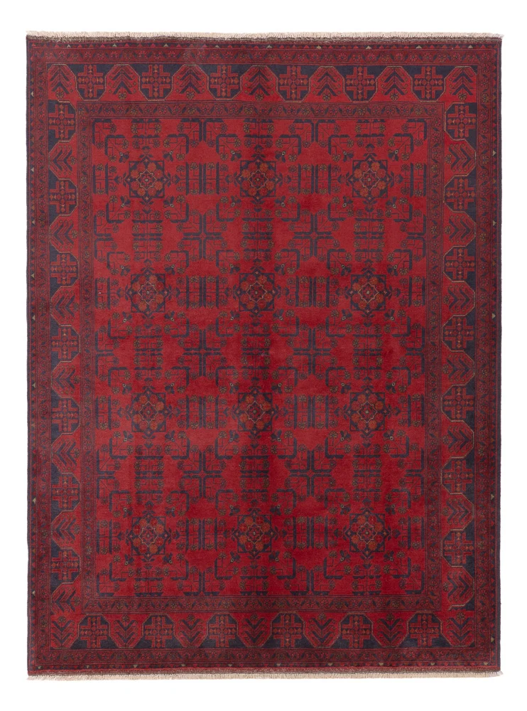 Afghanske tepper - Kunduz - 234 x 178 cm - rød