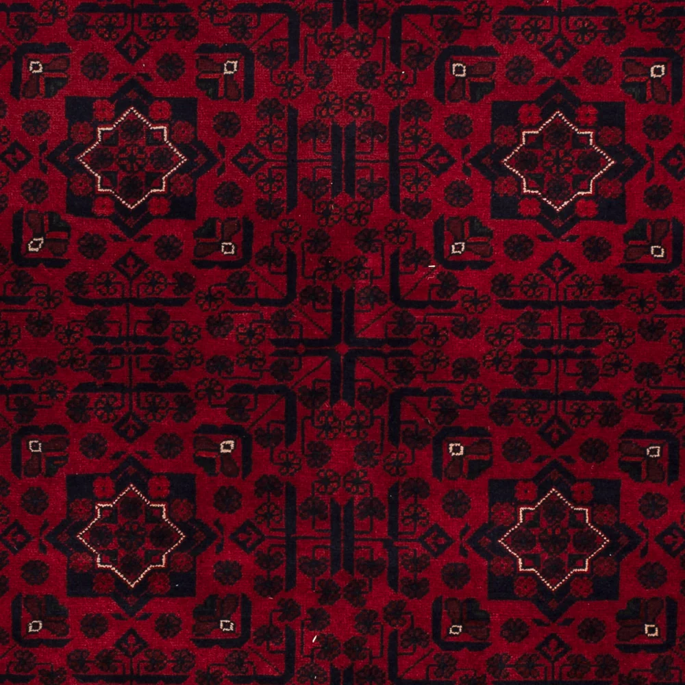 Afghanske tepper - Kunduz - 235 x 164 cm - mørk rød