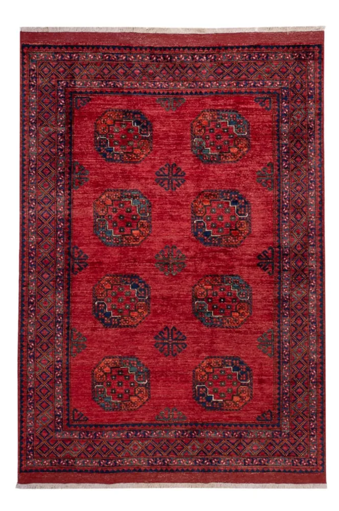 Afghanske tepper - Kunduz - 235 x 173 cm - rød