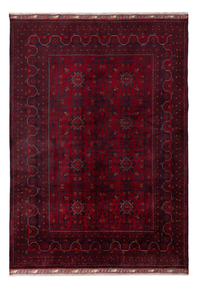 Afghanske tepper - Kunduz - 236 x 167 cm - mørk rød