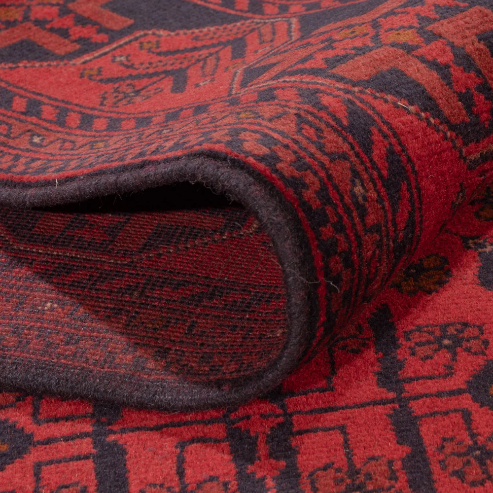 Afghanske tepper - Kunduz - 236 x 175 cm - rød