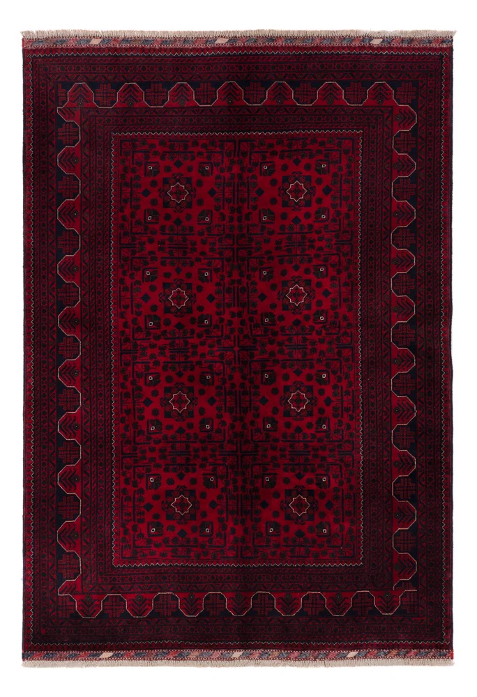 Afghanske tepper - Kunduz - 237 x 170 cm - mørk rød