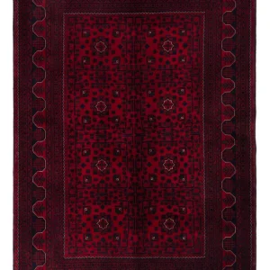 Afghanske tepper - Kunduz - 237 x 170 cm - mørk rød