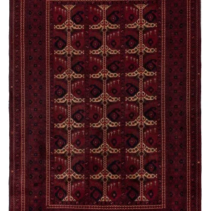 Afghanske tepper - Kunduz - 238 x 163 cm - mørk rød