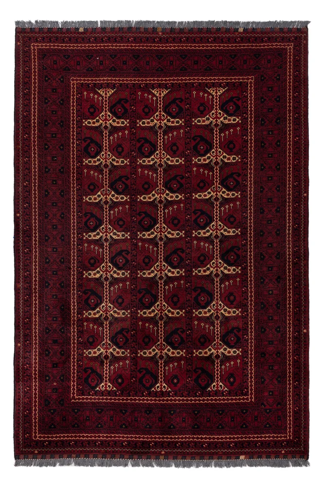Afghanske tepper - Kunduz - 238 x 163 cm - mørk rød