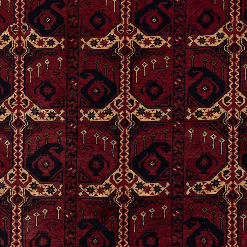 Afghanske tepper - Kunduz - 238 x 163 cm - mørk rød