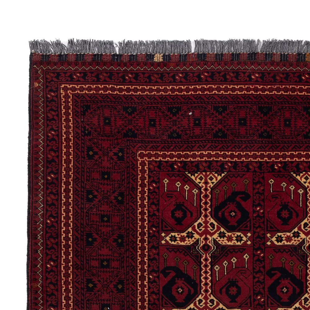 Afghanske tepper - Kunduz - 238 x 163 cm - mørk rød