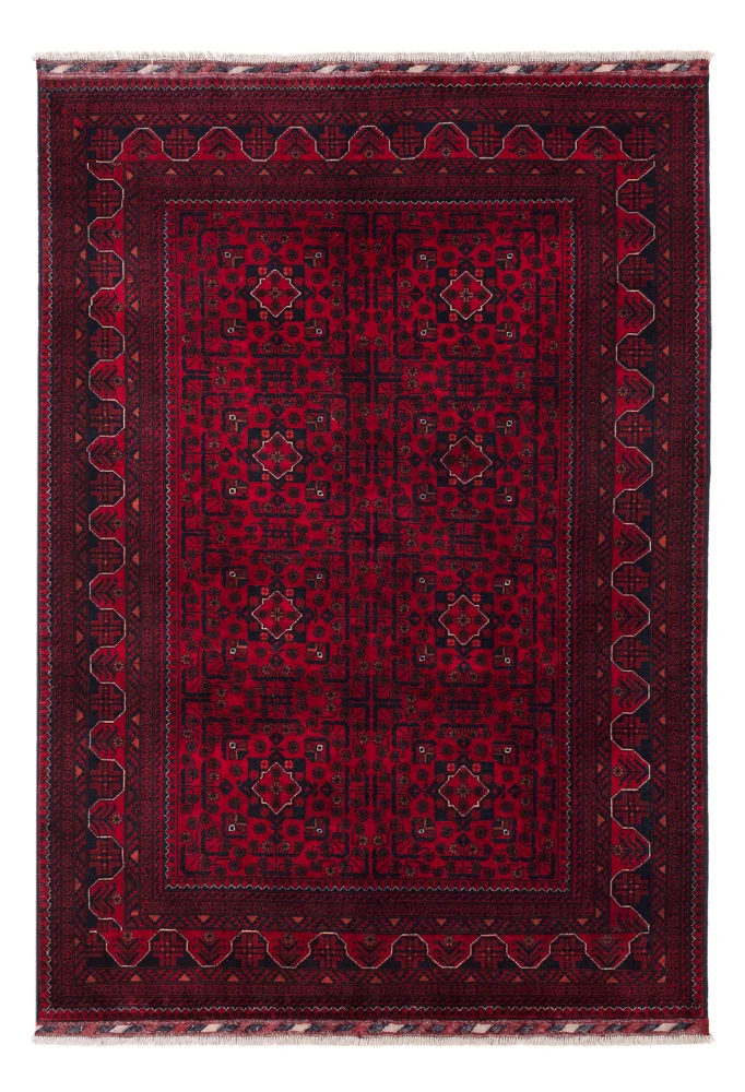 Afghanske tepper - Kunduz - 238 x 168 cm - mørk rød