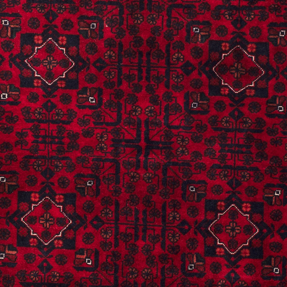 Afghanske tepper - Kunduz - 238 x 168 cm - mørk rød