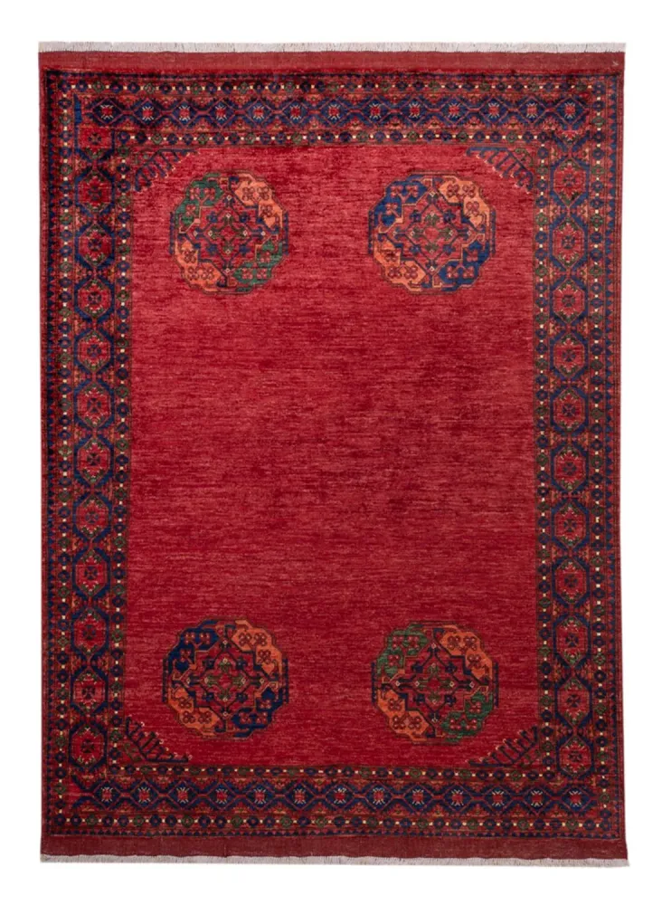 Afghanske tepper - Kunduz - 239 x 177 cm - rød