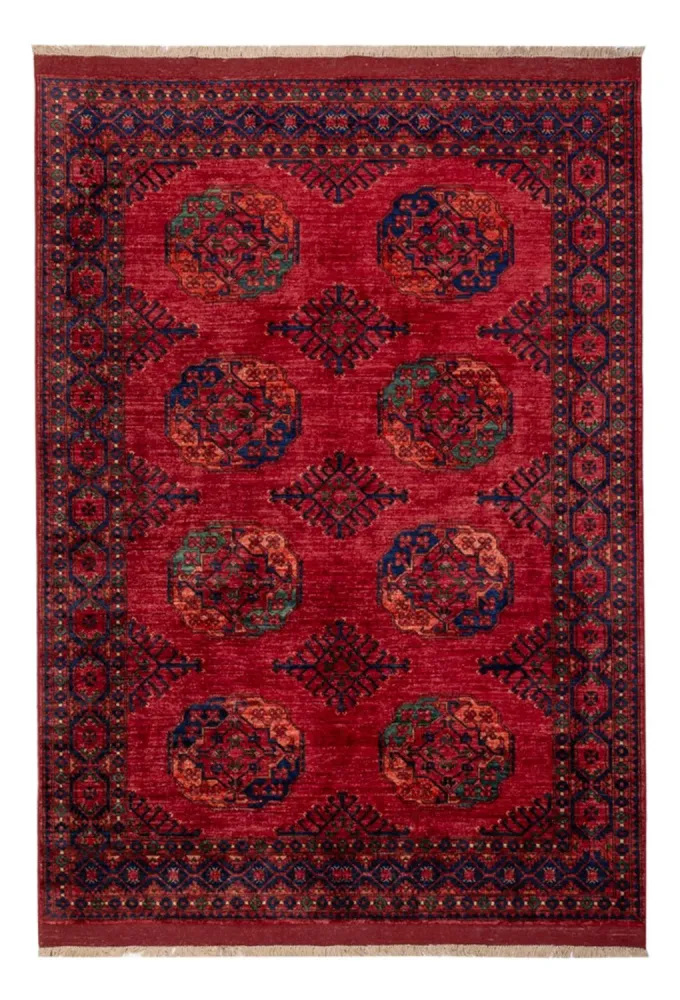 Afghanske tepper - Kunduz - 241 x 174 cm - rød