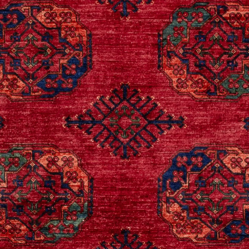 Afghanske tepper - Kunduz - 241 x 174 cm - rød