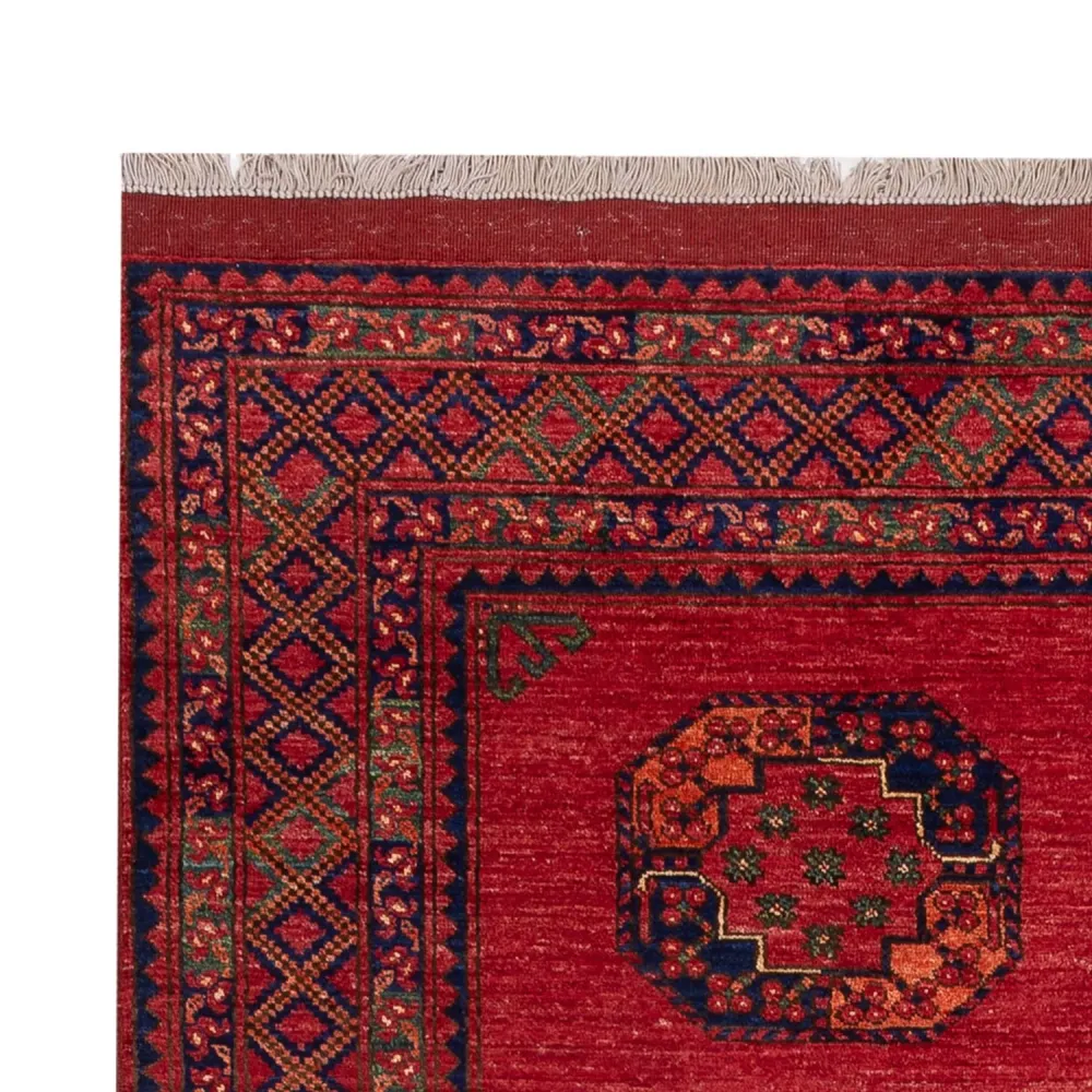 Afghanske tepper - Kunduz - 241 x 175 cm - rød