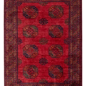 Afghanske tepper - Kunduz - 241 x 176 cm - rød