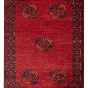 Afghanske tepper - Kunduz - 241 x 177 cm - rød