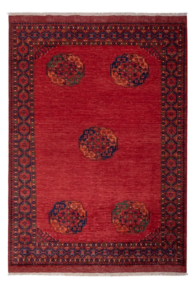 Afghanske tepper - Kunduz - 241 x 177 cm - rød