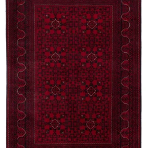 Afghanske tepper - Kunduz - 242 x 161 cm - mørk rød