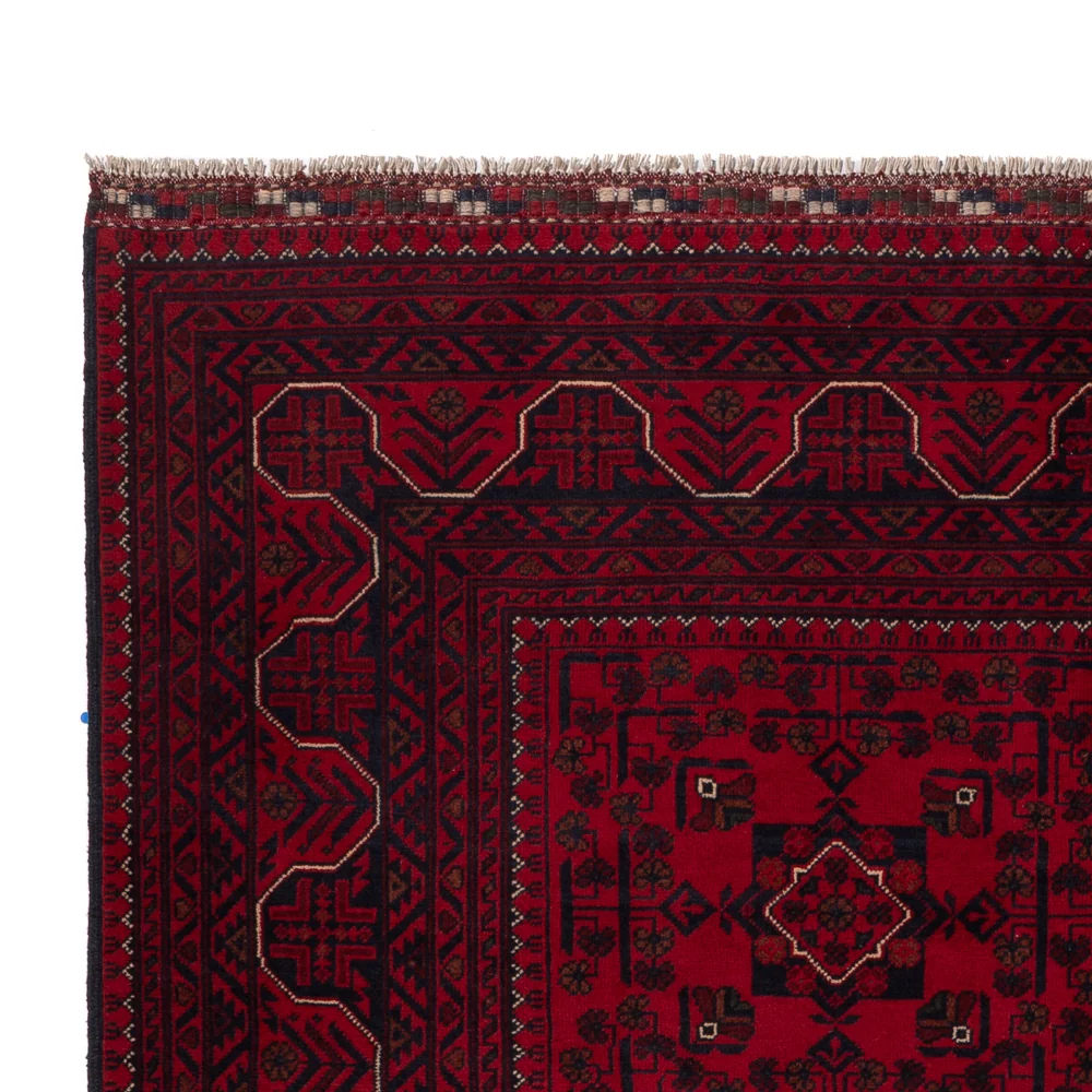 Afghanske tepper - Kunduz - 242 x 161 cm - mørk rød