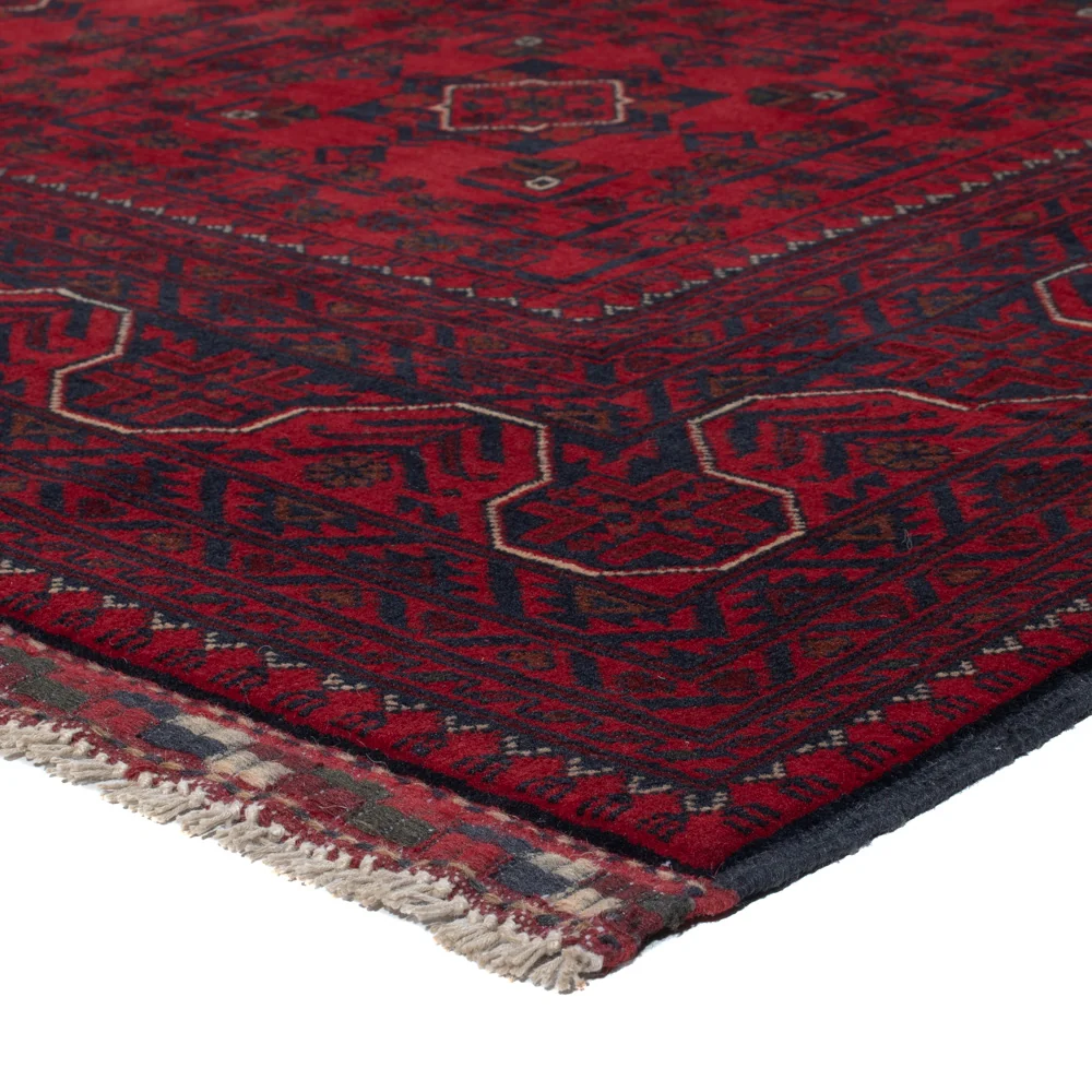 Afghanske tepper - Kunduz - 242 x 161 cm - mørk rød