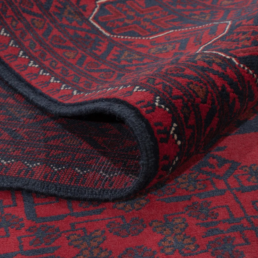 Afghanske tepper - Kunduz - 242 x 161 cm - mørk rød