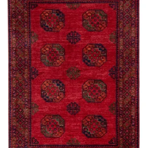 Afghanske tepper - Kunduz - 242 x 171 cm - rød