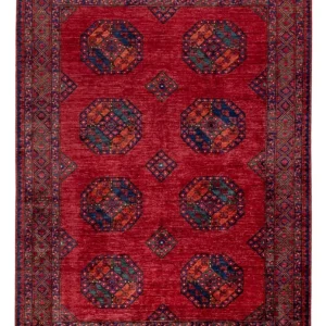 Afghanske tepper - Kunduz - 243 x 177 cm - rød