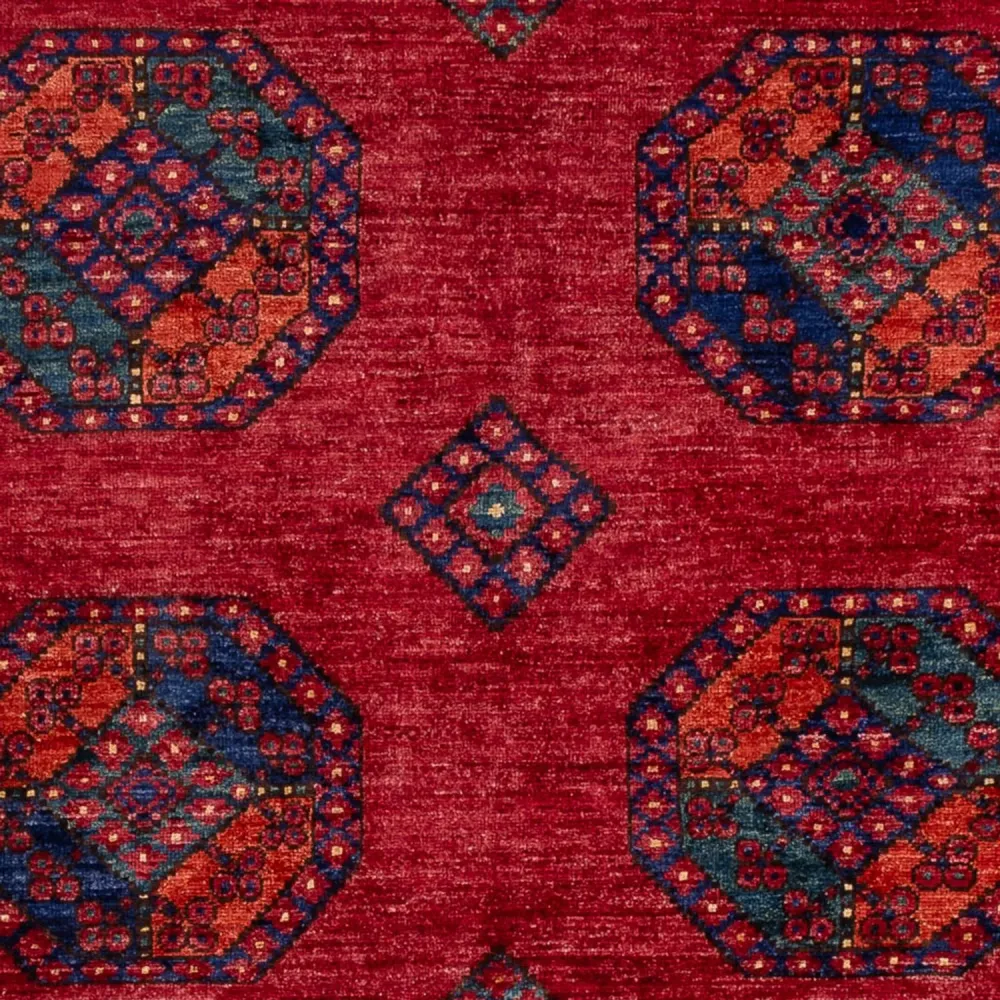 Afghanske tepper - Kunduz - 243 x 177 cm - rød