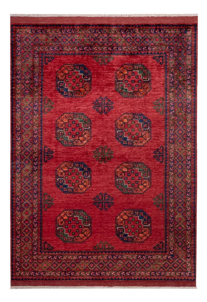 Afghanske tepper - Kunduz - 243 x 177 cm - rød