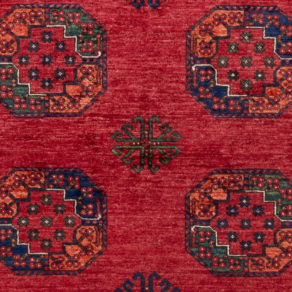 Afghanske tepper - Kunduz - 243 x 177 cm - rød