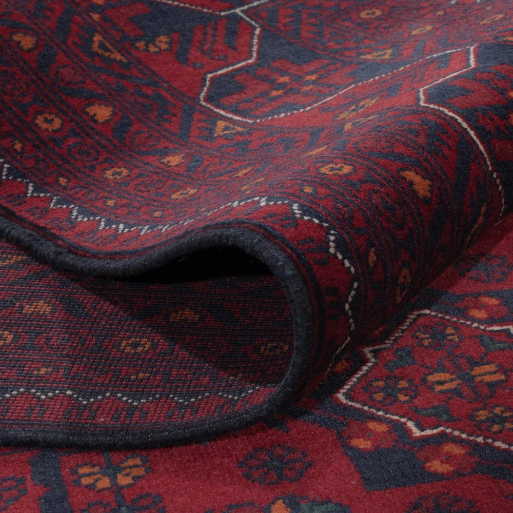 Afghanske tepper - Kunduz - 244 x 170 cm - mørk rød