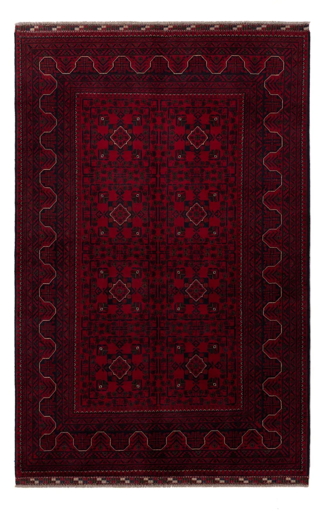 Afghanske tepper - Kunduz - 245 x 162 cm - mørk rød