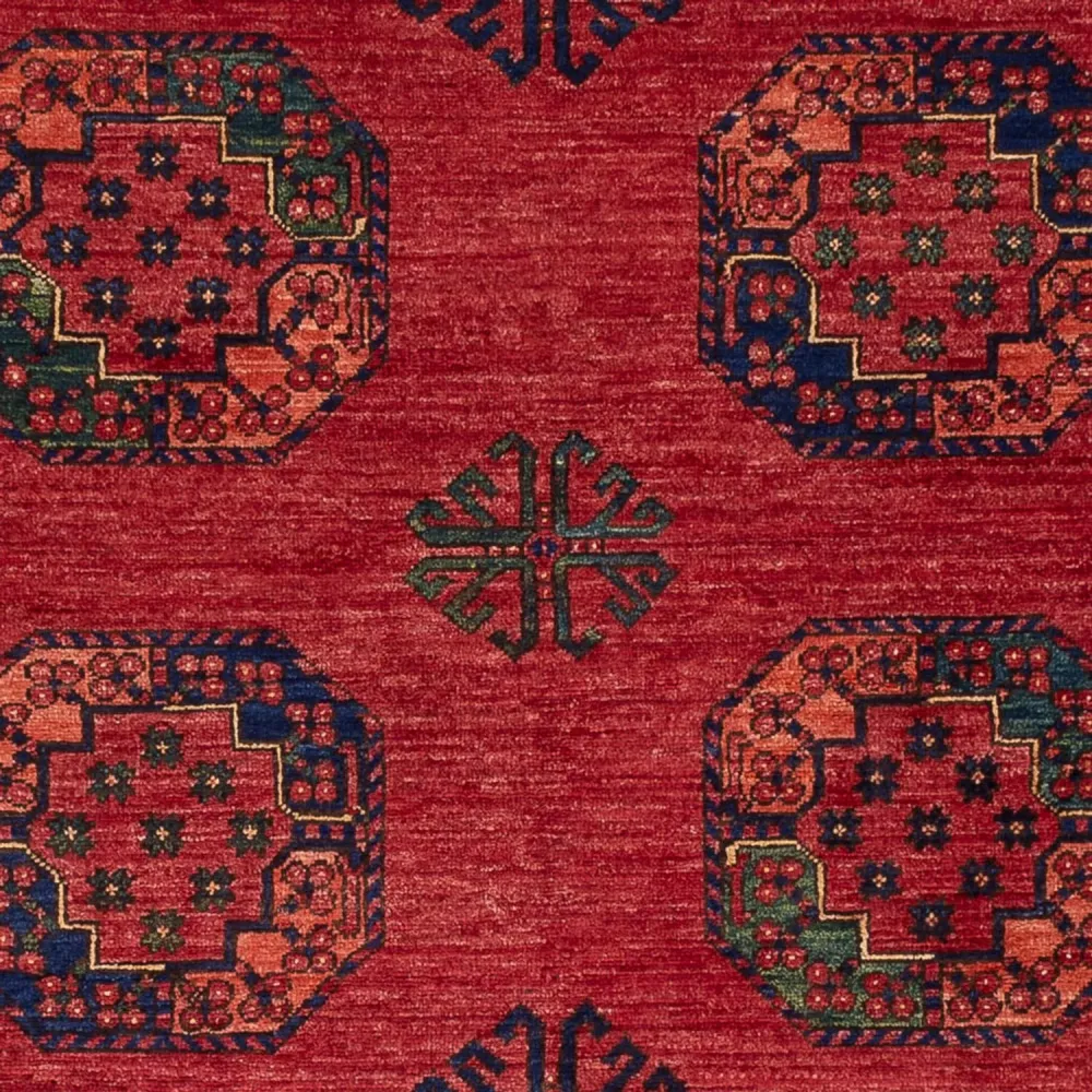 Afghanske tepper - Kunduz - 246 x 180 cm - rød