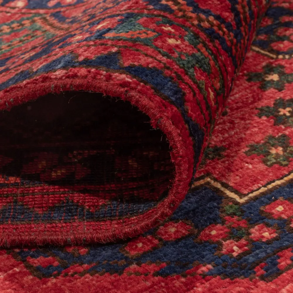 Afghanske tepper - Kunduz - 246 x 180 cm - rød