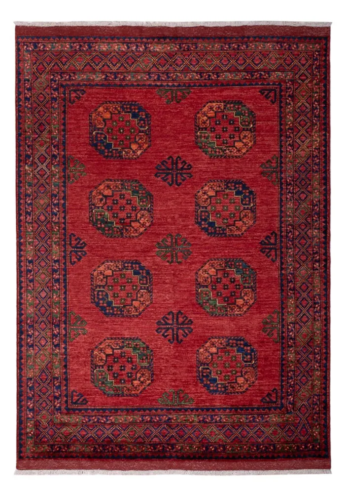 Afghanske tepper - Kunduz - 246 x 180 cm - rød