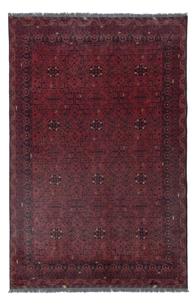 Afghanske tepper - Kunduz - 280 x 184 cm - mørk rød